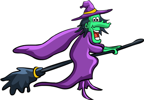 Witch Clipart Flying Witch, Witch Flying Witch Transparent - Witch Flying Png (600x630), Png Download