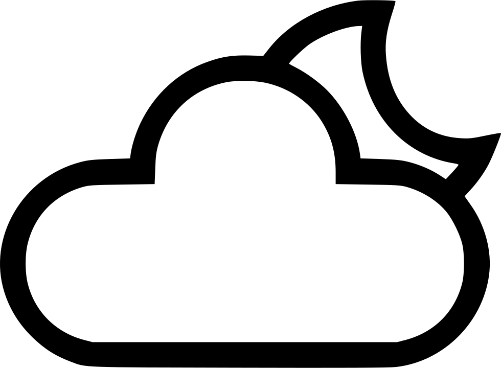 Partly Cloudy Night Clipart (980x720), Png Download