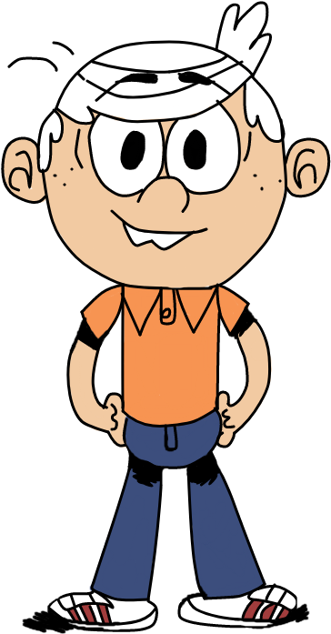 Image Titled How To Draw Lincoln Loud From The Loud - Loud House Lincoln Orange Shirt Clipart (436x717), Png Download