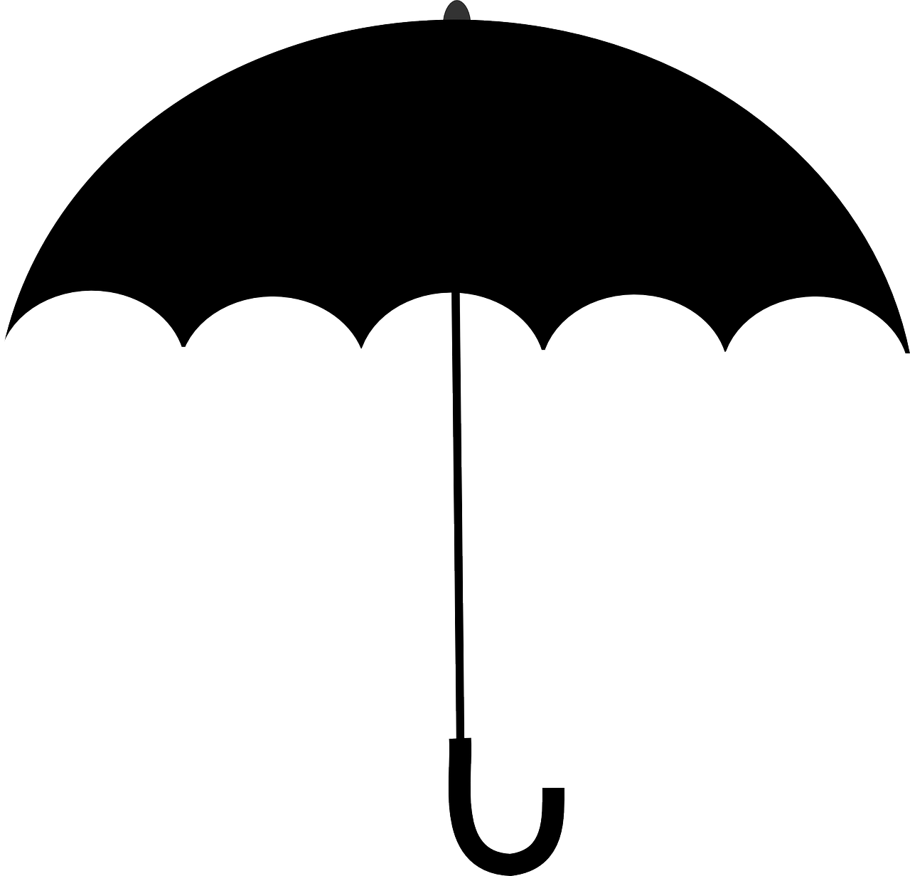 Umbrella Silhouette Png Clipart (1280x1232), Png Download