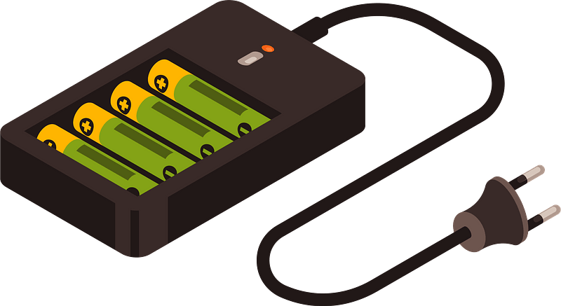 Battery Charger Clipart - Cable - Png Download (800x437), Png Download