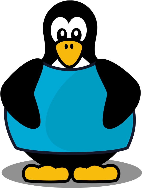 Penguin With A Shirt - Penguins Clipart (612x800), Png Download