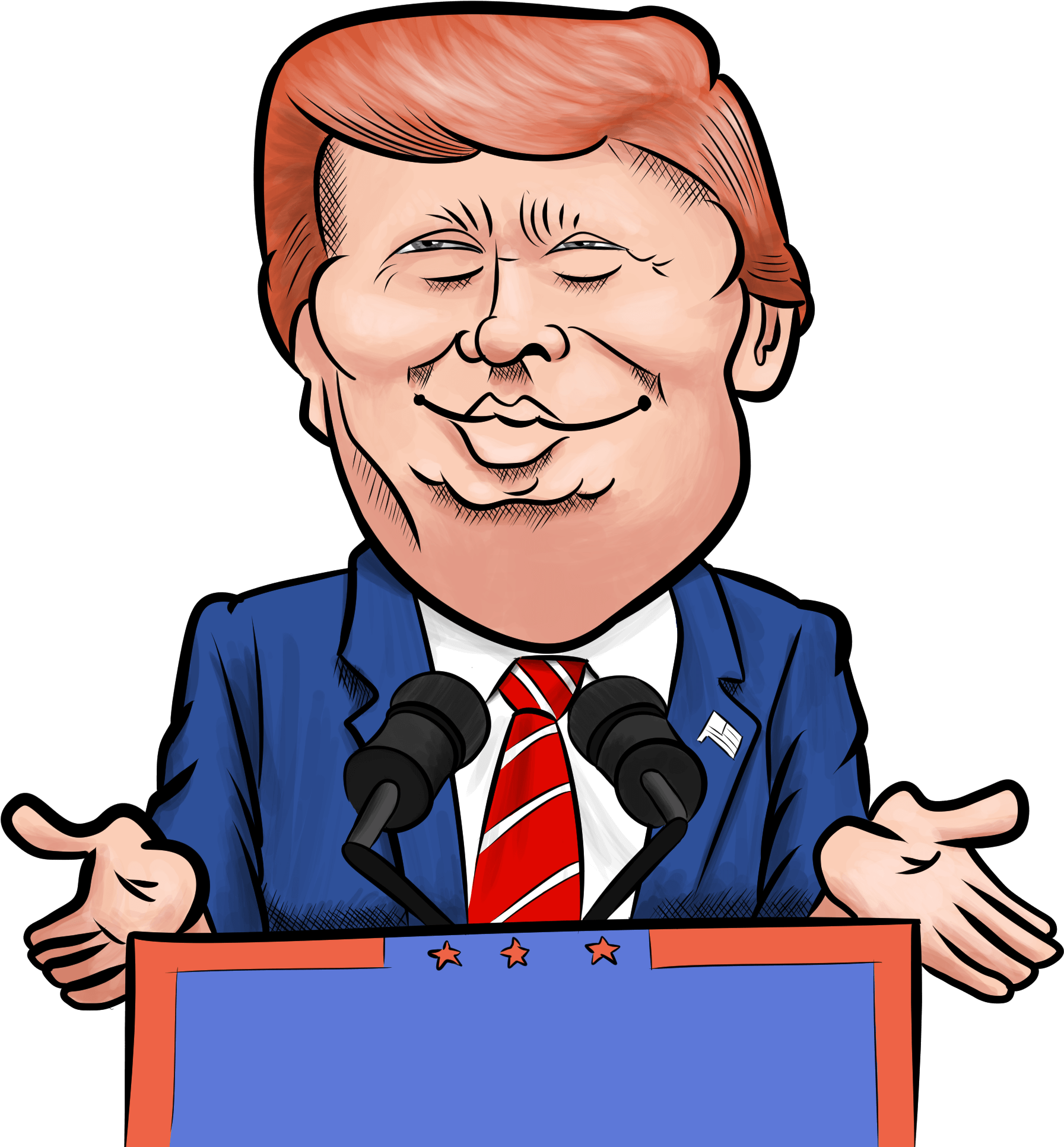 Podium Clipart Person - Trump Clipart Podium - Png Download (2400x2400), Png Download