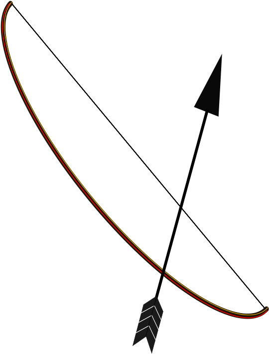 Free Clipart - Archer& - Amerindian Bow And Arrow - Png Download (566x800), Png Download