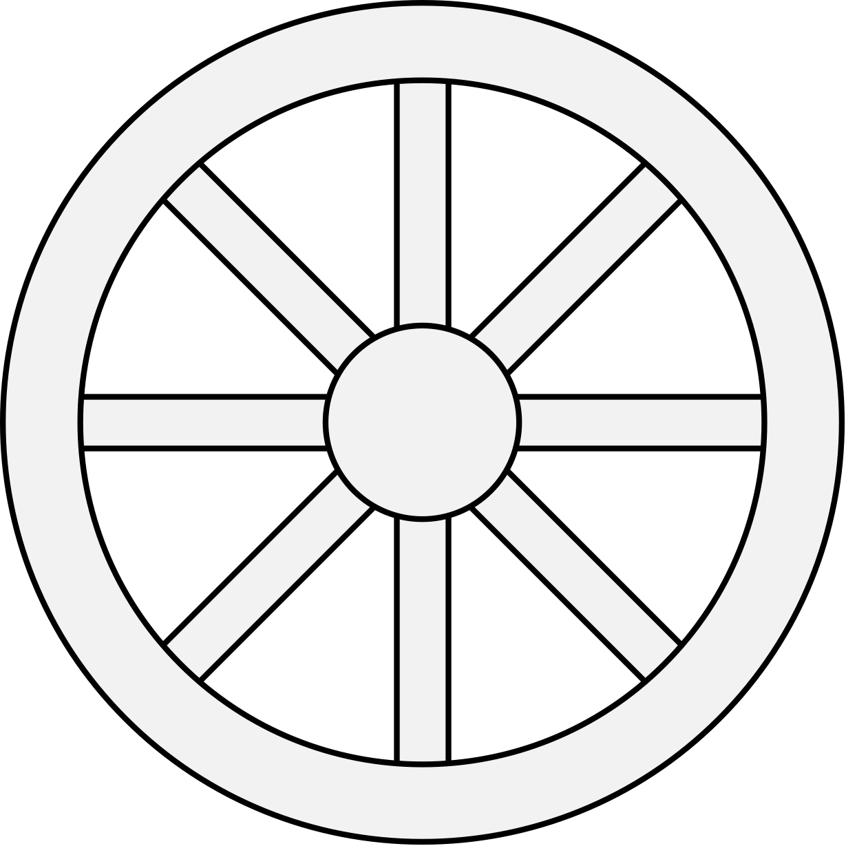 Wheel Clipart Black And White - Png Download (1229x1229), Png Download