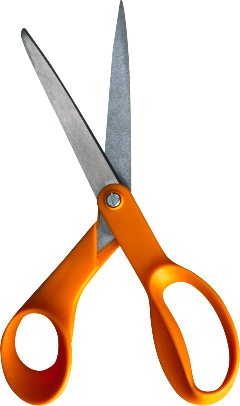 Orange Scissors Png Image Download - Scissors Transparent Background Clipart (800x1356), Png Download