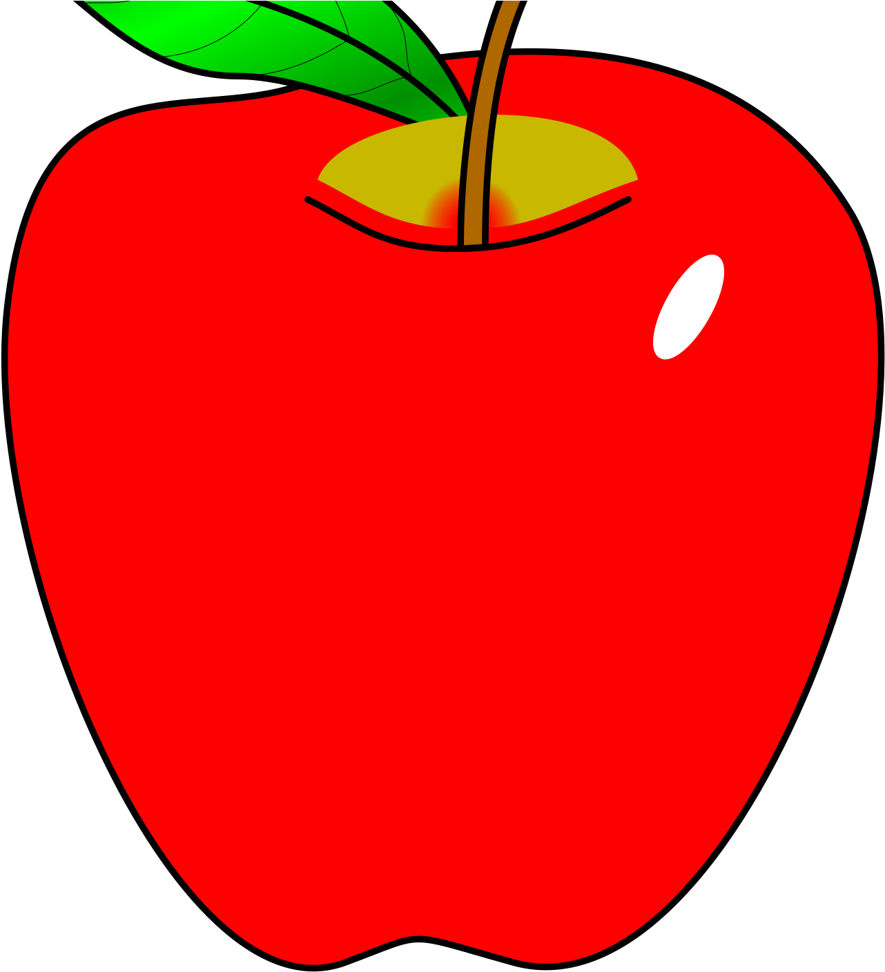 1 Apple Clip Art - Png Download (1600x1600), Png Download