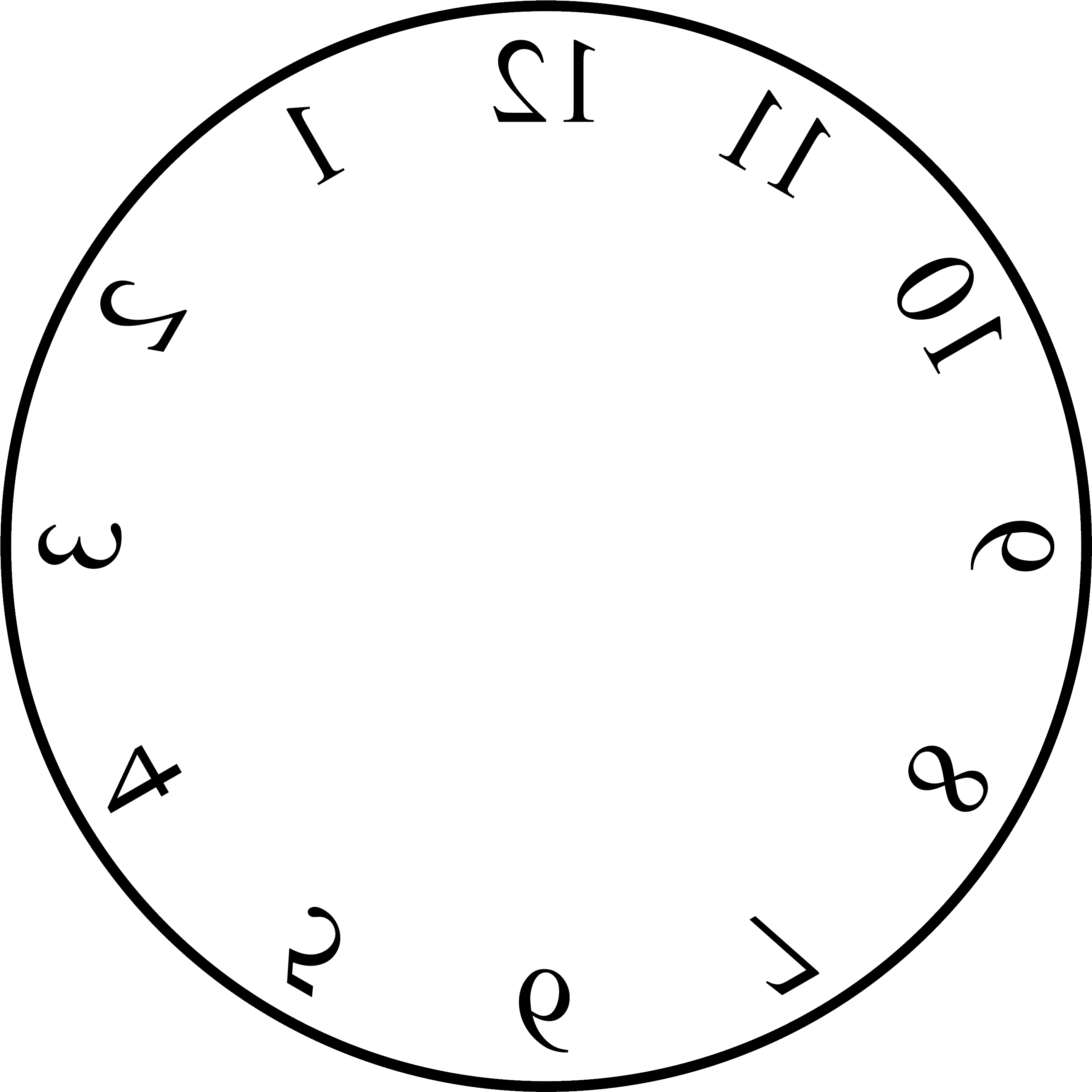 Transparent Clock Template Png - Clipart Clocks (2821x2821), Png Download
