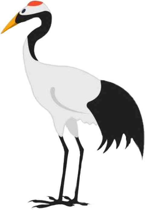 Dibujo De Una Grulla Clipart (480x696), Png Download