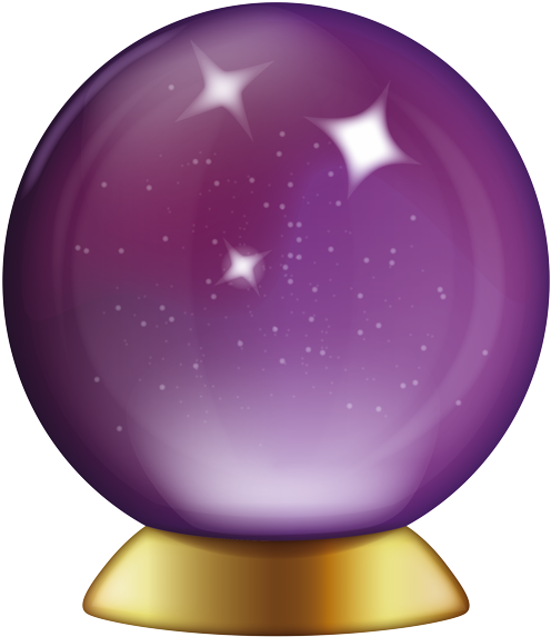 Crystal Ball Emoji Png - Emoji Crystal Ball Png Clipart (595x595), Png Download
