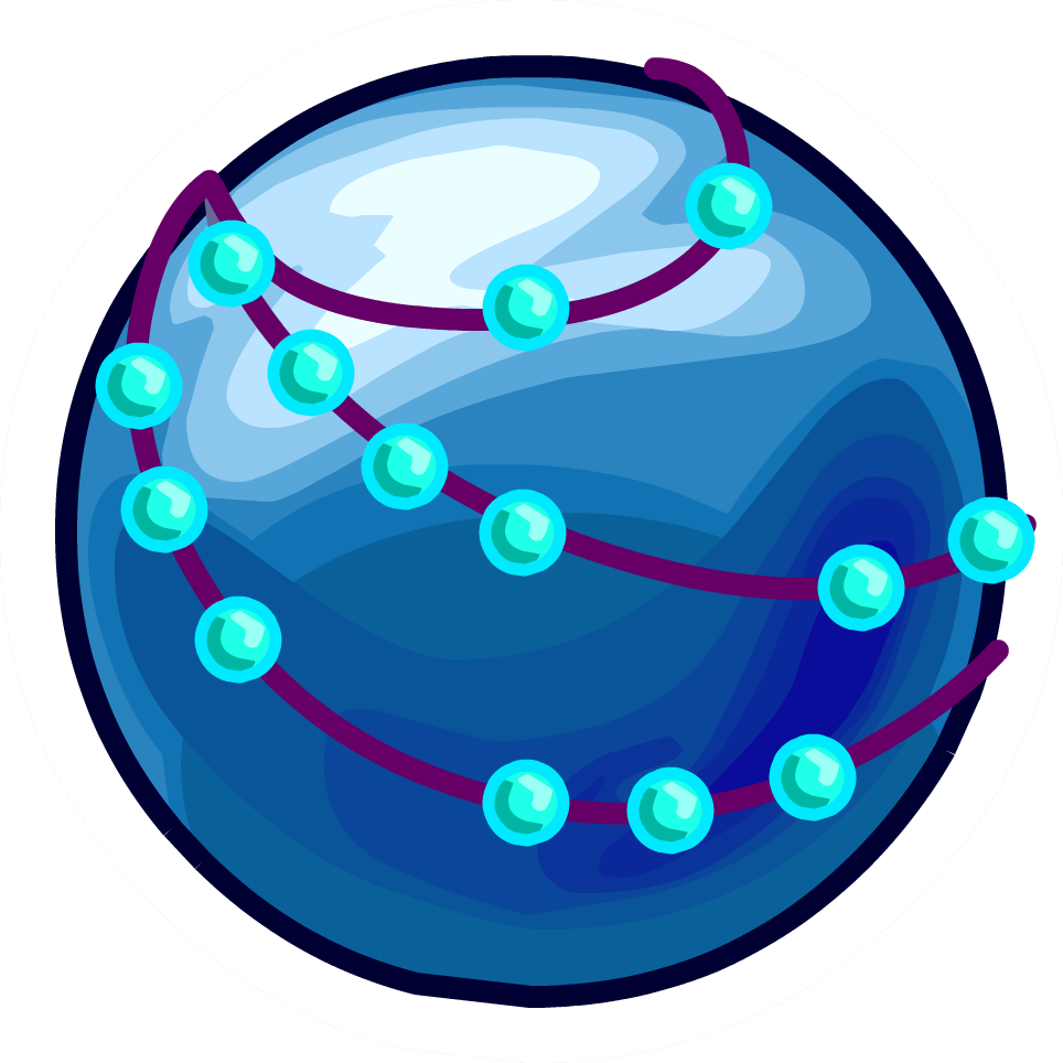 Transparent Crystal Ball Clipart - Club Penguin Blue Ball Id - Png Download (964x964), Png Download