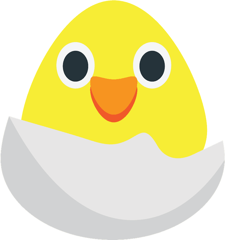 Hatching Chick Emoji Clipart - Cartoon - Png Download (800x800), Png Download