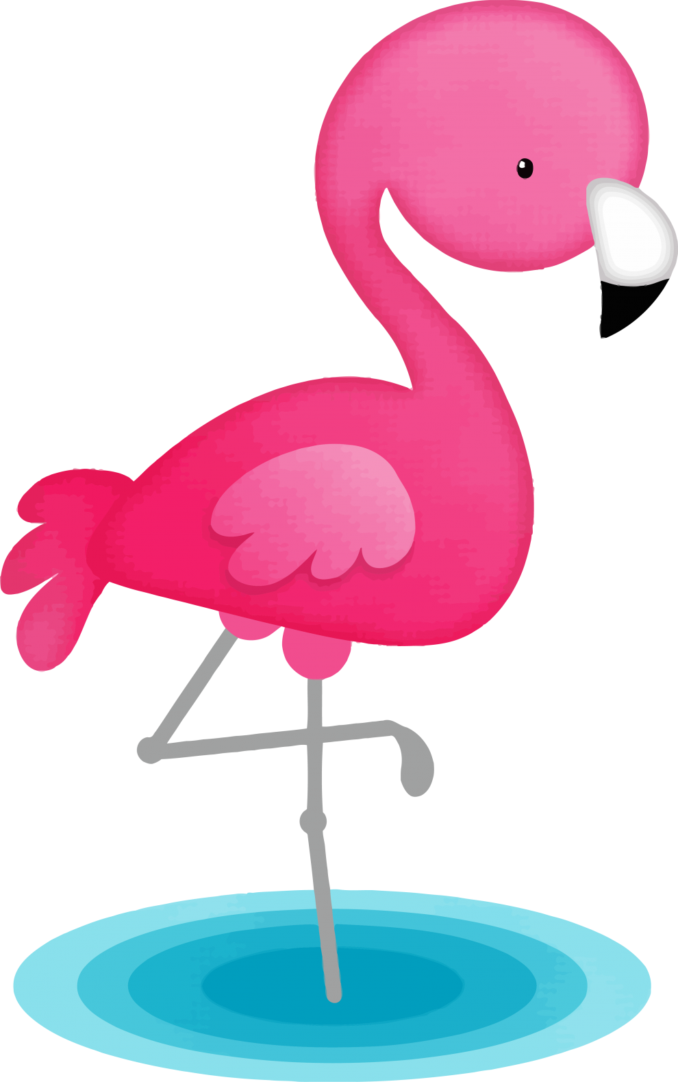 Cute Flamingo Clipart - Png Download (990x1579), Png Download