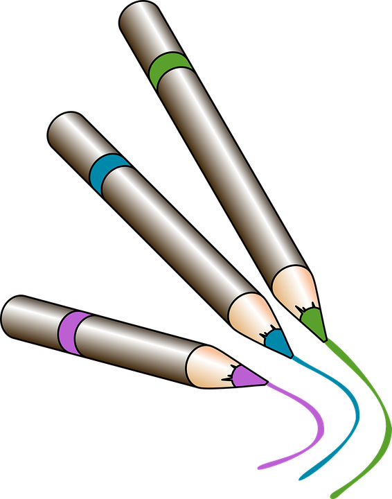Colored Transparent Background Pencil Clipart - Png Download (566x720), Png Download