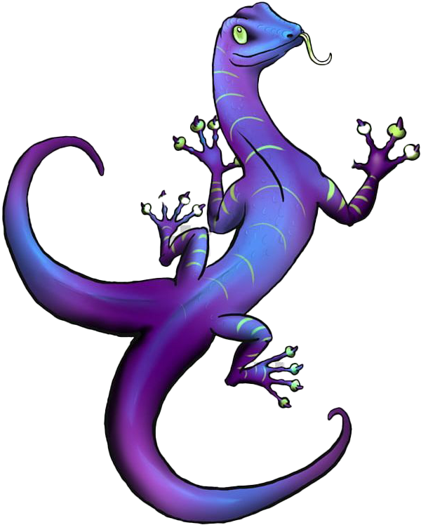 Purple Lizard Png Hd - Lizard Clipart (728x839), Png Download