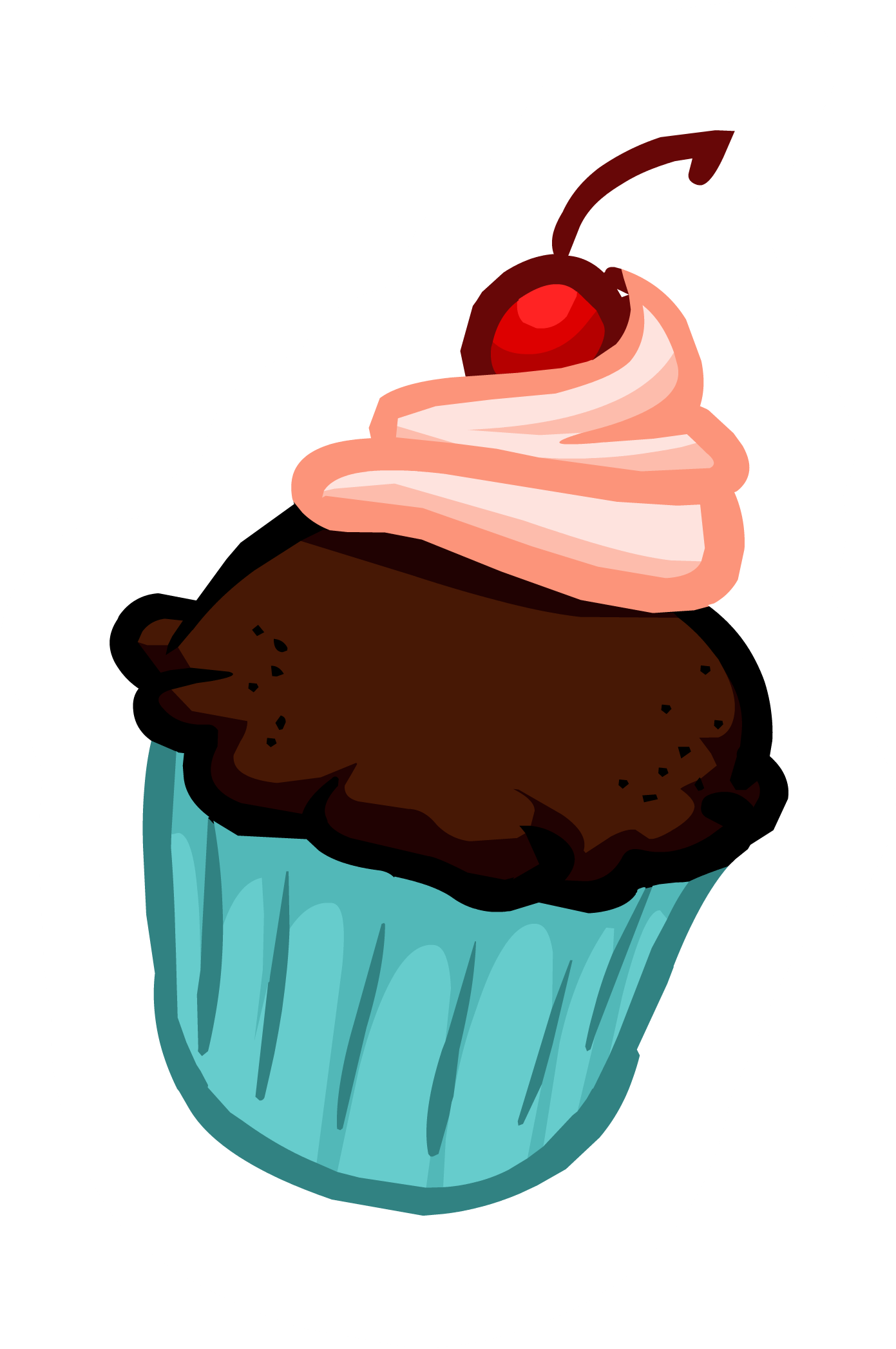 Club Penguin Cupcake Pin - Cupcake Png Pin Clipart (1391x2094), Png Download