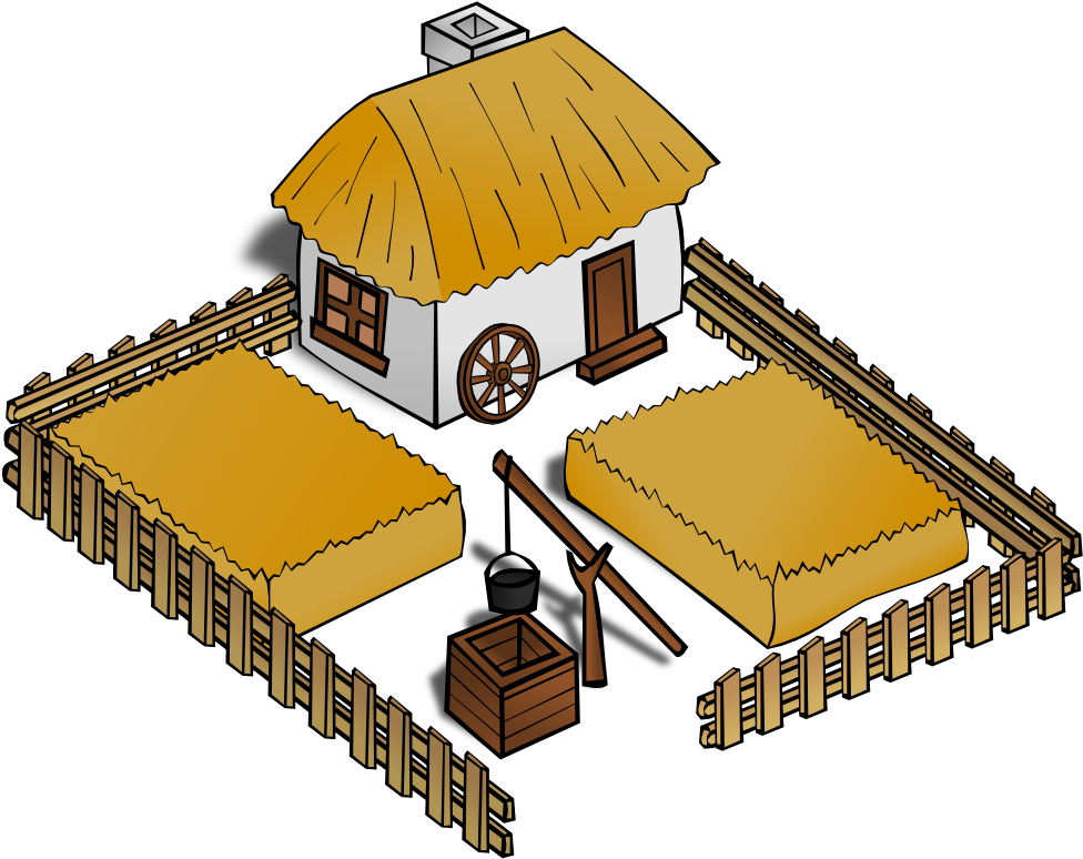 Farmer House Clip Art - Png Download (1000x1000), Png Download