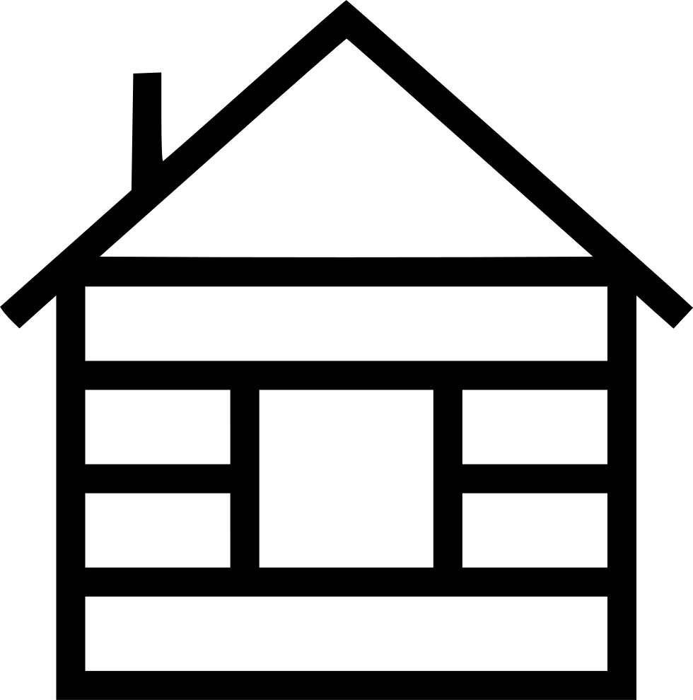 Wood Cabin - Cabin Icon Png Clipart (980x990), Png Download