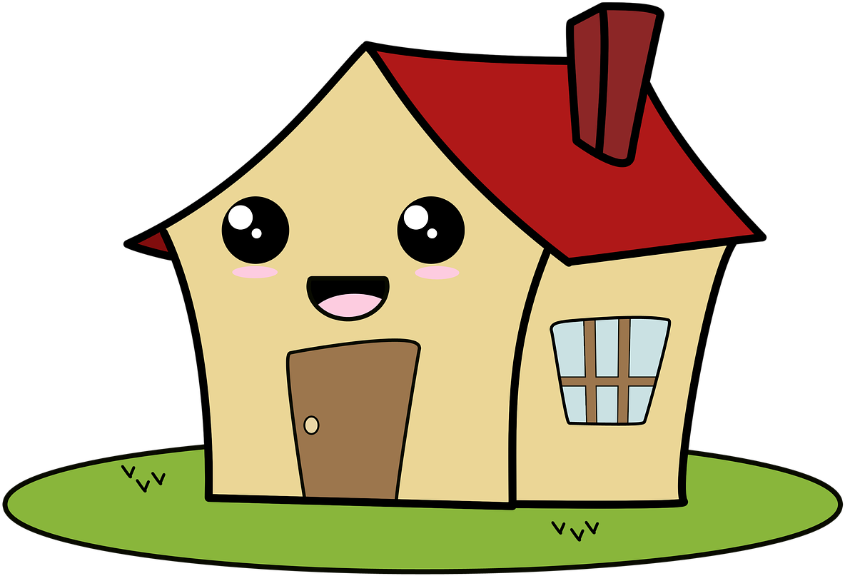 Kawaii House Clipart - Png Download (1280x989), Png Download