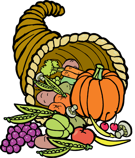 Cornucopia Clip Art - Pumpkin - Png Download (515x600), Png Download