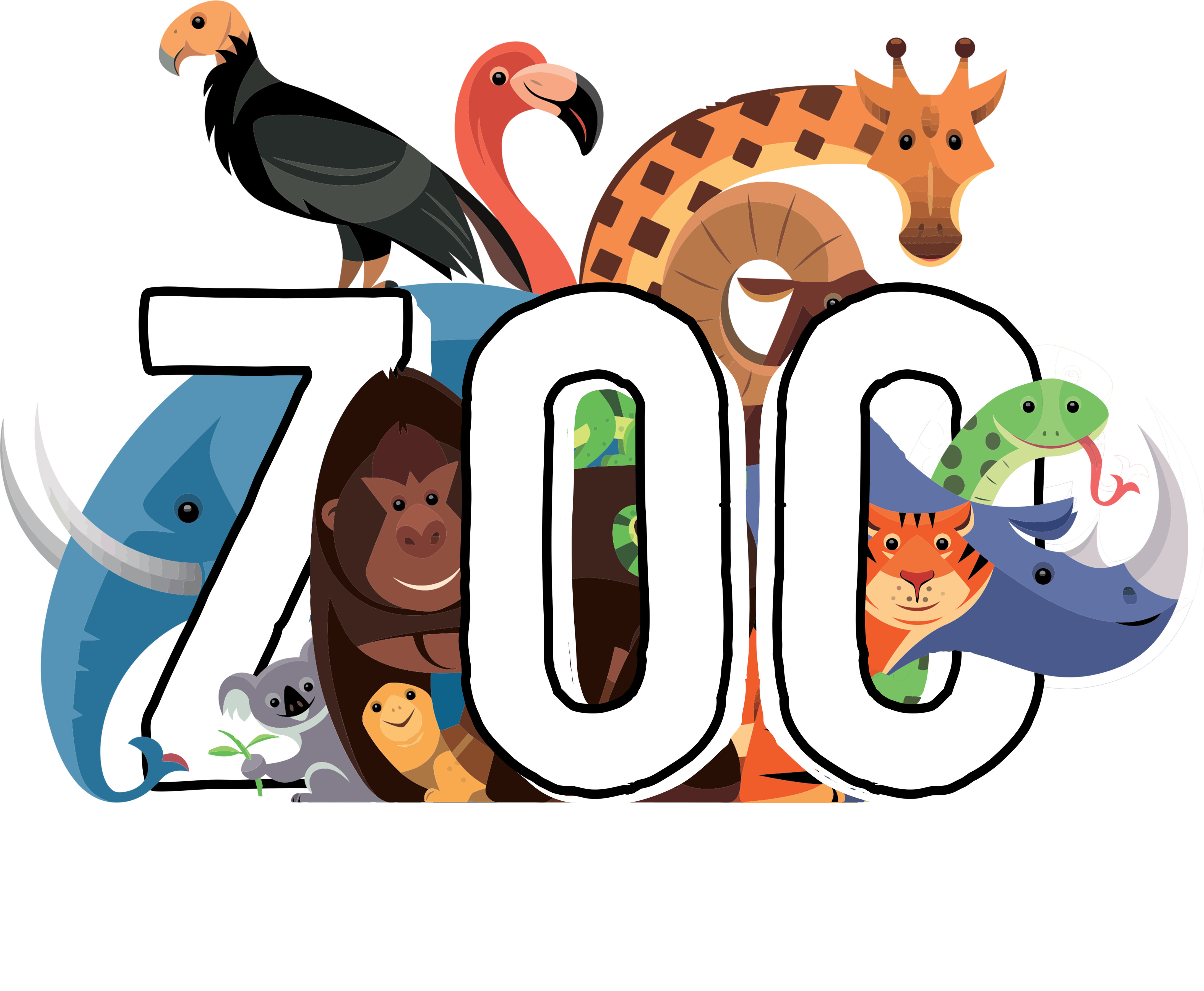 Animals And Humans Clipart - Png Download (4500x5400), Png Download