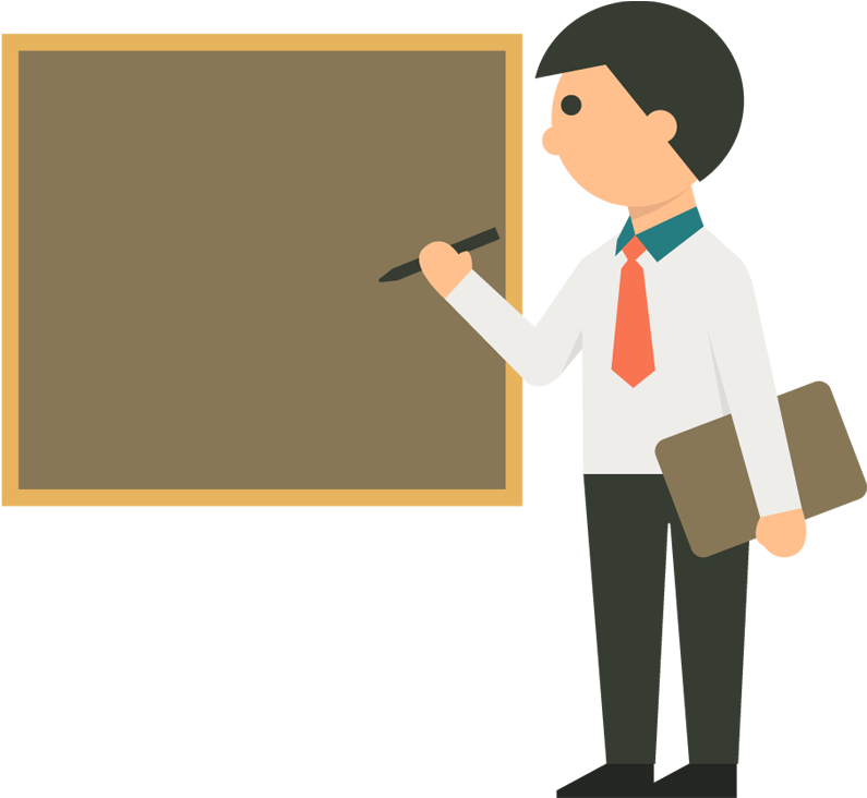 Picture Library Stock Board Clip Writting - Teacher With Board Png Transparent Png (795x732), Png Download