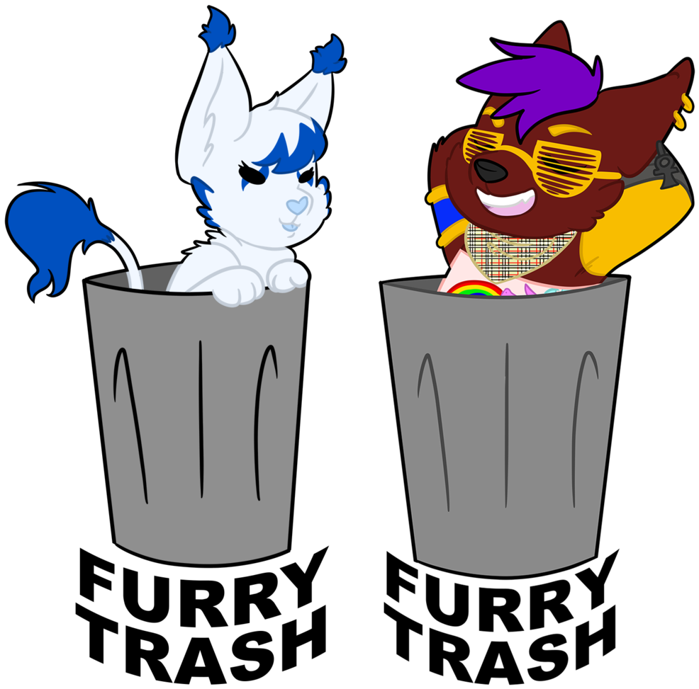 Furry Trash X2 By Koartss - Clip Art - Png Download (986x973), Png Download