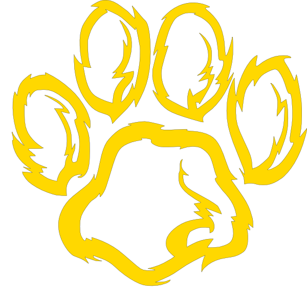Gold Clipart Paw Print - Martin Middle School Logo - Png Download (600x579), Png Download