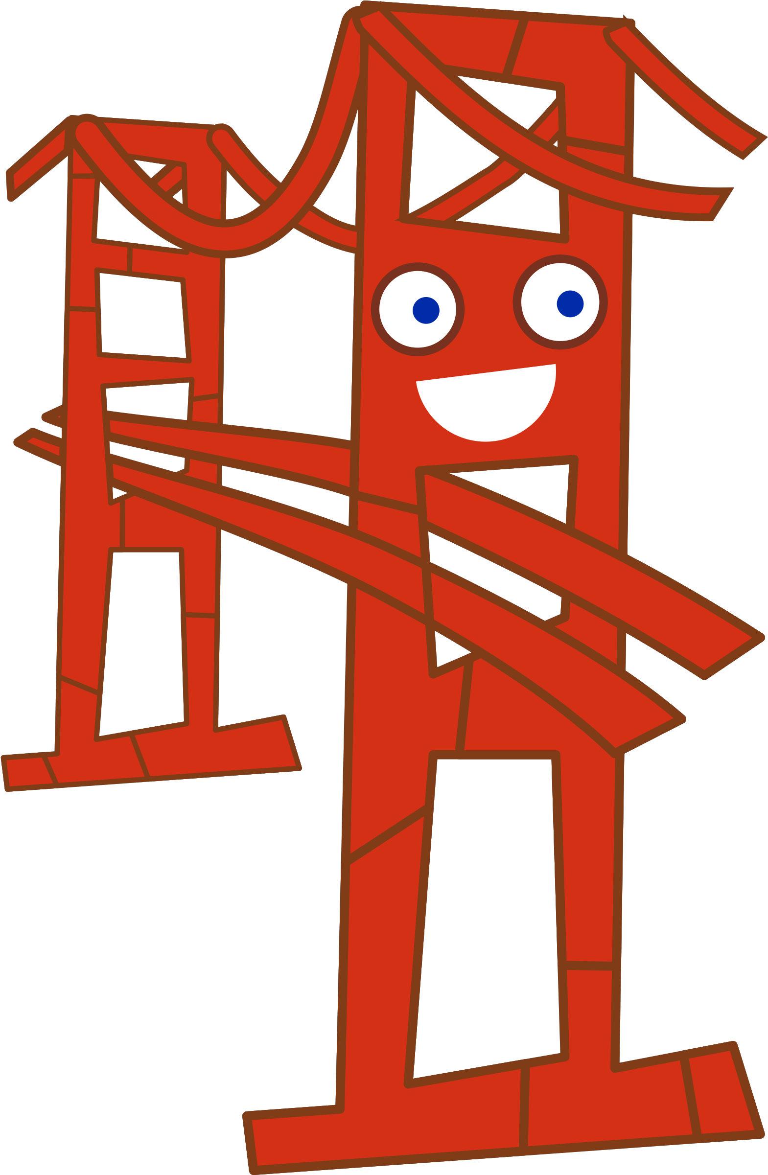 Golden Gate Bridge Cute Clipart (468x720), Png Download