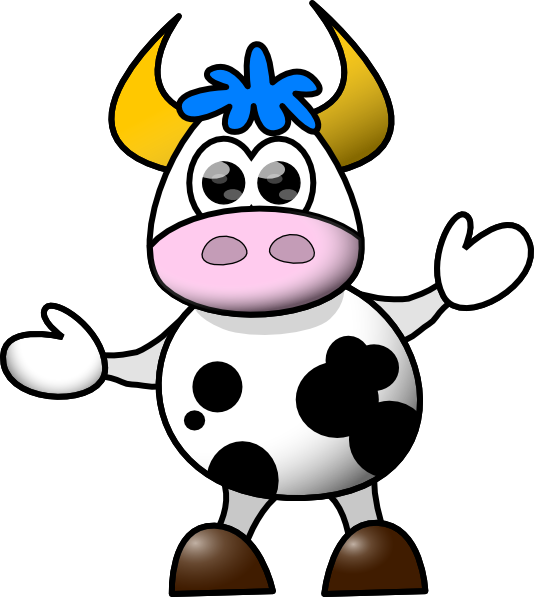 Baby Clip Art At - Cartoon Cow - Png Download (534x597), Png Download