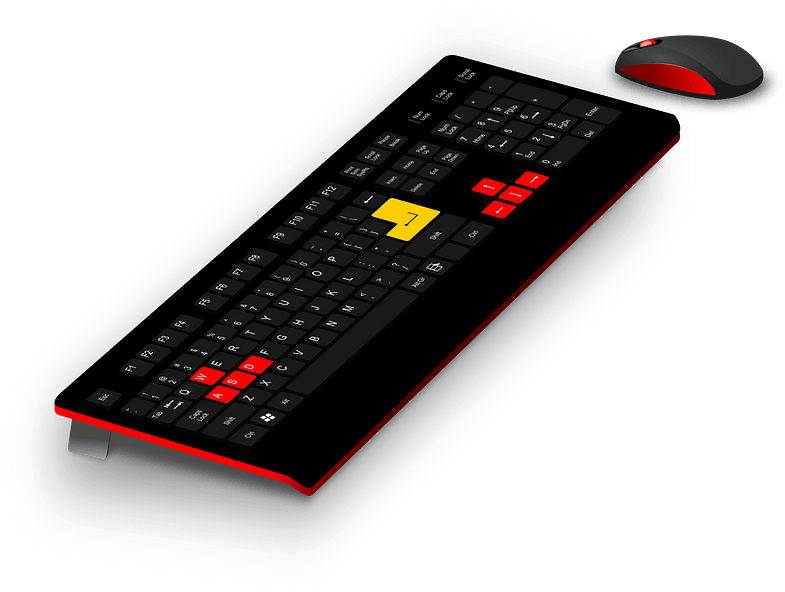 Generic Gaming Keyboard/mouse Clipart - Gaming Pc Clipart - Png Download (800x594), Png Download