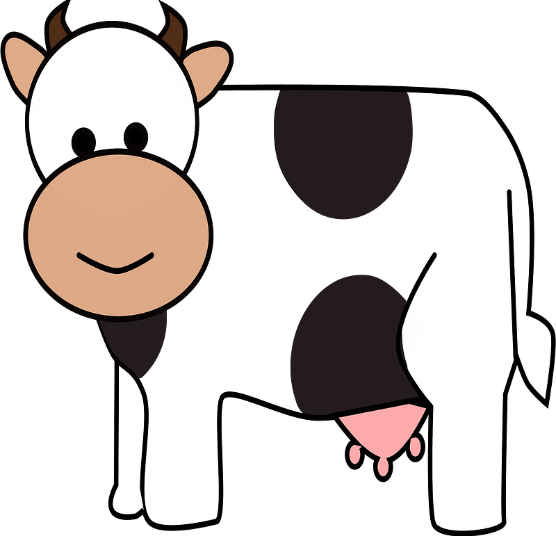 Smiling Cow Clipart - Happy Cow Transparent - Png Download (800x771), Png Download