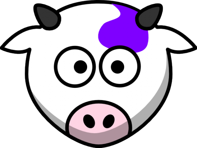 Cartoon Cow Face - Cartoon Cow Drawing Face Clipart (640x480), Png Download