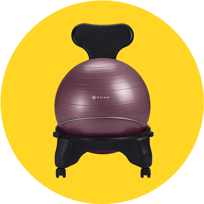 Gaiam Balance Ball Chair Clipart (1296x729), Png Download