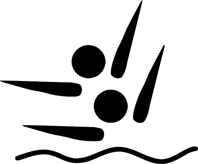 Symbol, Cartoon, Symbols, Swimming, Sports, Logo - Synchronized Swimming Clip Art - Png Download (640x528), Png Download