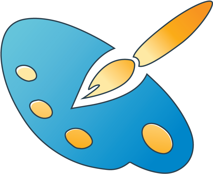 Paintbrush And Easel Clipart (801x669), Png Download