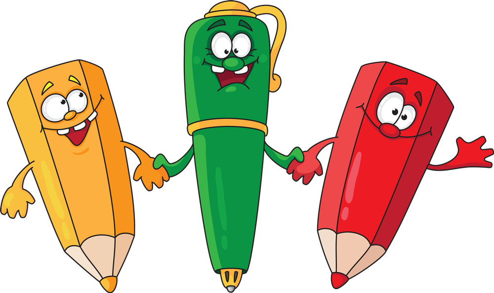 Pencil Drawing For Kindergarten Clipart (1000x592), Png Download