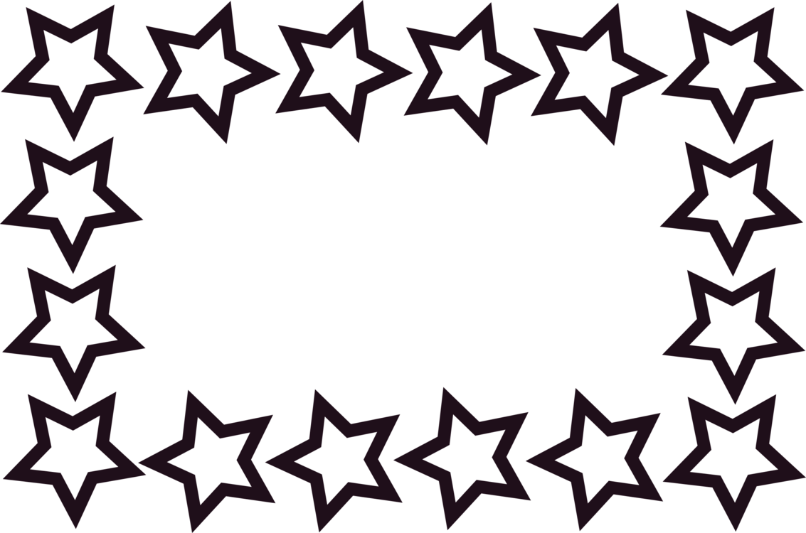 Angle,symmetry,area - Star Border Clip Art - Png Download (1133x750), Png Download