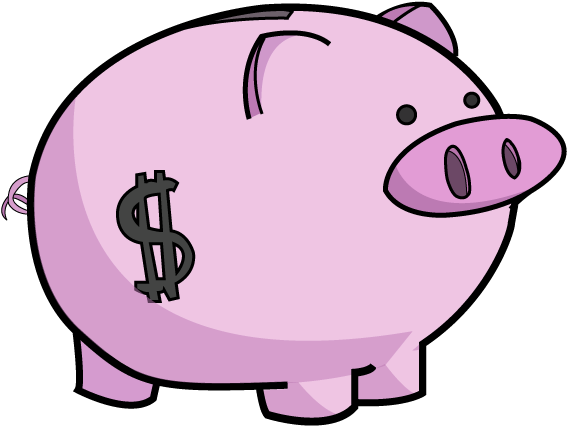 Fundraiser Clipart Piggy Bank - Cute Piggy Bank Clipart - Png Download (800x500), Png Download