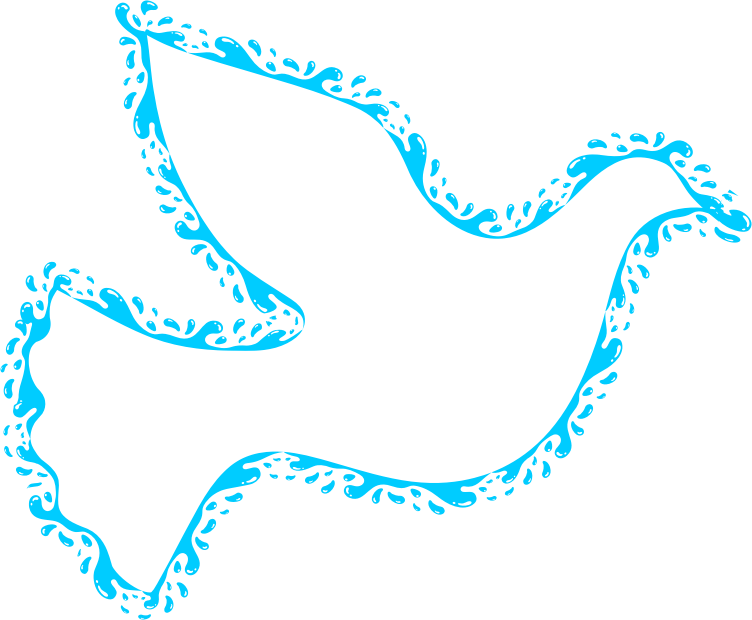 Aqua Peace Dove - Marca D Água De Pomba Clipart (752x620), Png Download
