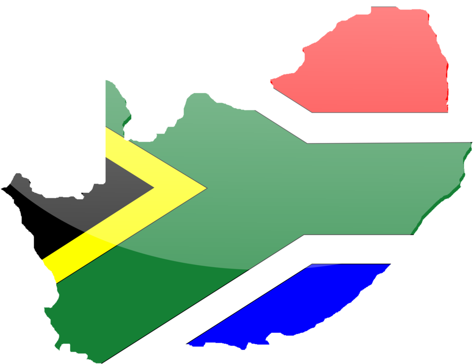 Angle,area,yellow - South African Flag Png Clipart (970x750), Png Download