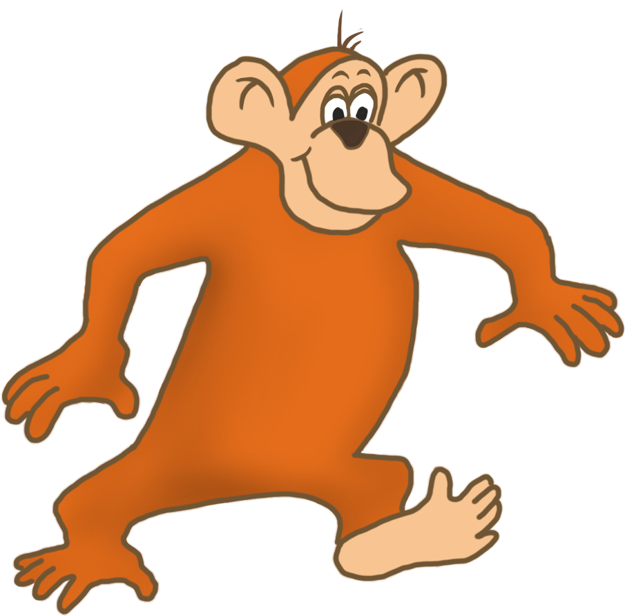 Transparent Monkey Clip Art - Drawing Monkey Gif Png (905x892), Png Download