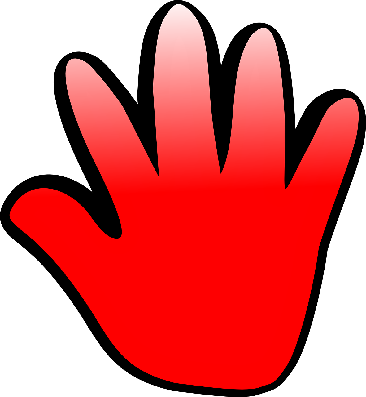 Hand Halt Clipart (1182x1280), Png Download