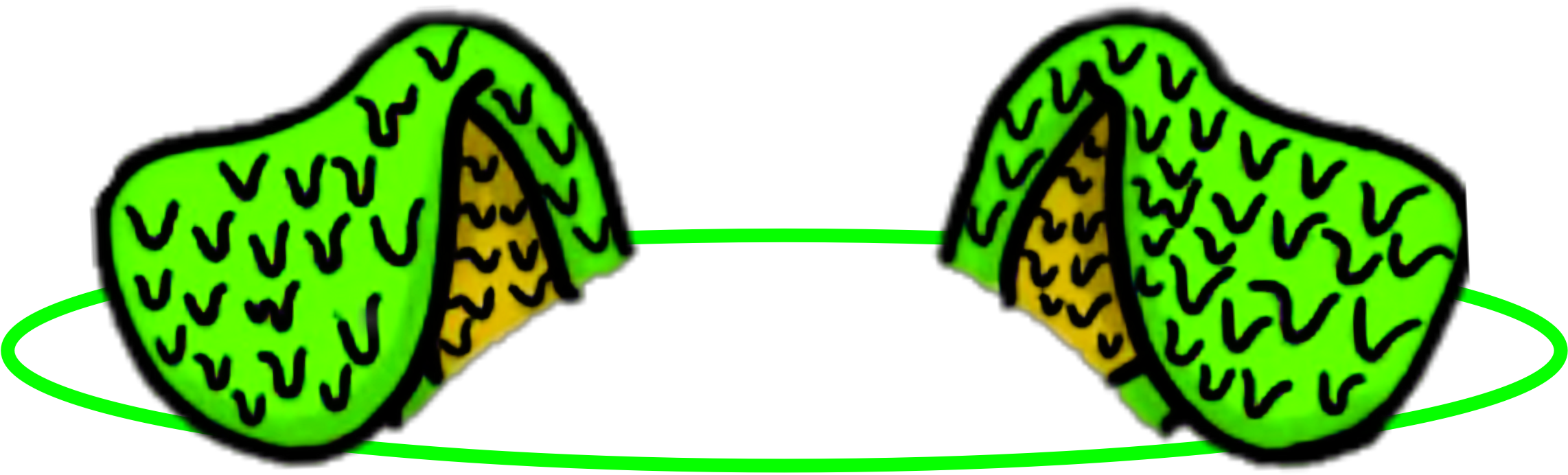 #filter #ring #green #neon #neongreen #loop #dog #dogears - Picsart Design Dripping Eyes Clipart (3464x3464), Png Download