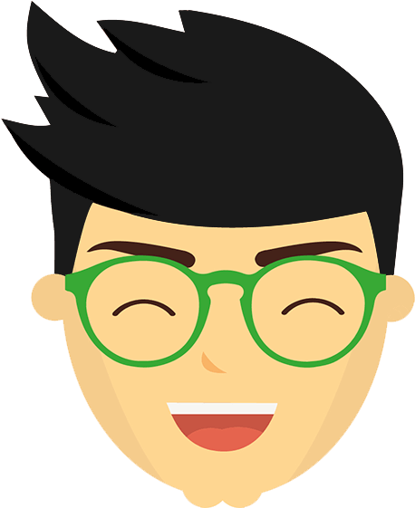 Male Cartoon Face With Glasses Clipart (721x592), Png Download