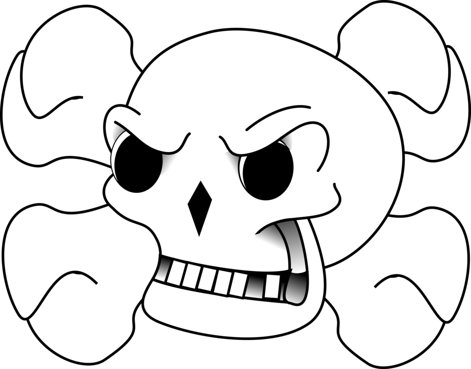 Emotion,art,symmetry - Skull And Bones Clipart (957x750), Png Download
