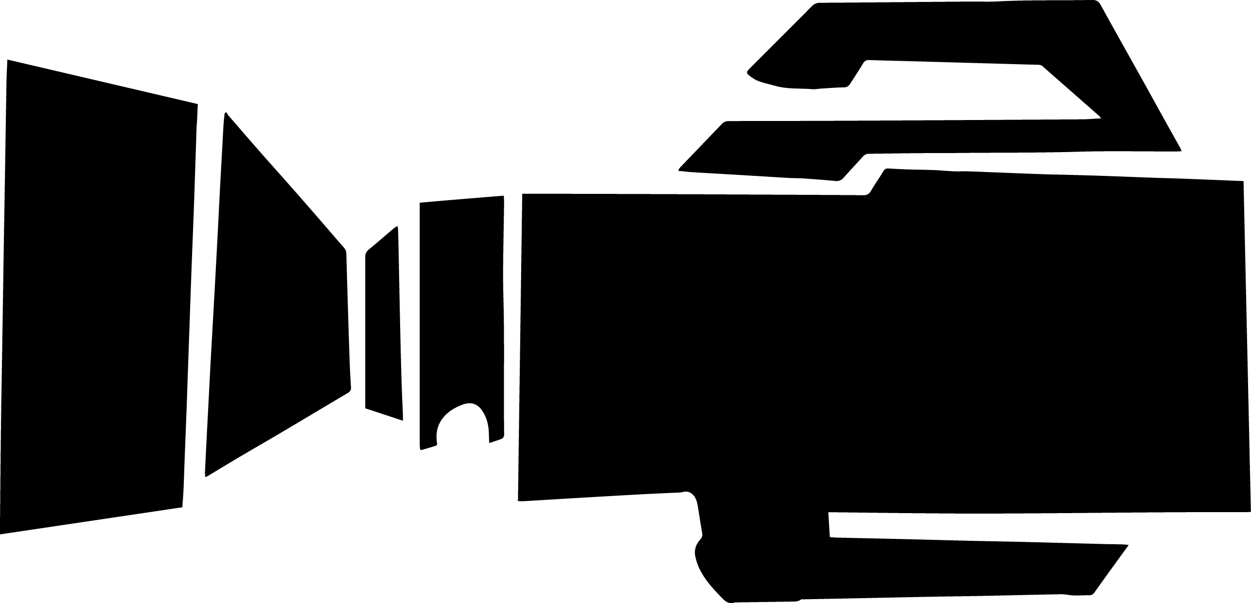 Film Clipart Filmmaking - Video Camera Vector Png Transparent Png (2573x1241), Png Download