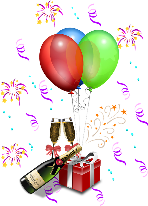 Birthday Decorations Png Transparent Clipart (518x720), Png Download
