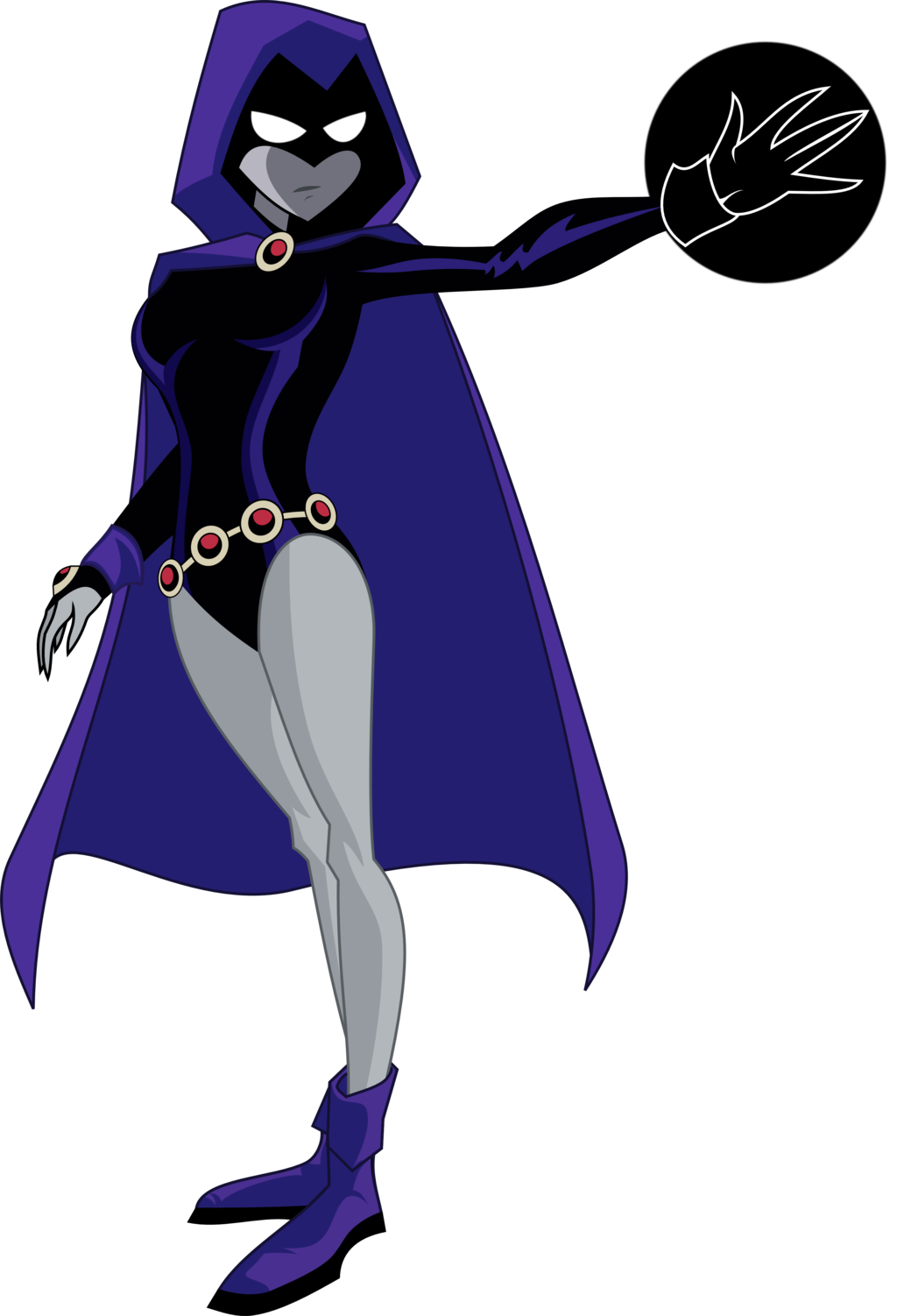 Raven Starfire Robin Beast Boy Nightwing - Original Raven Teen Titans Clipart (1024x1502), Png Download