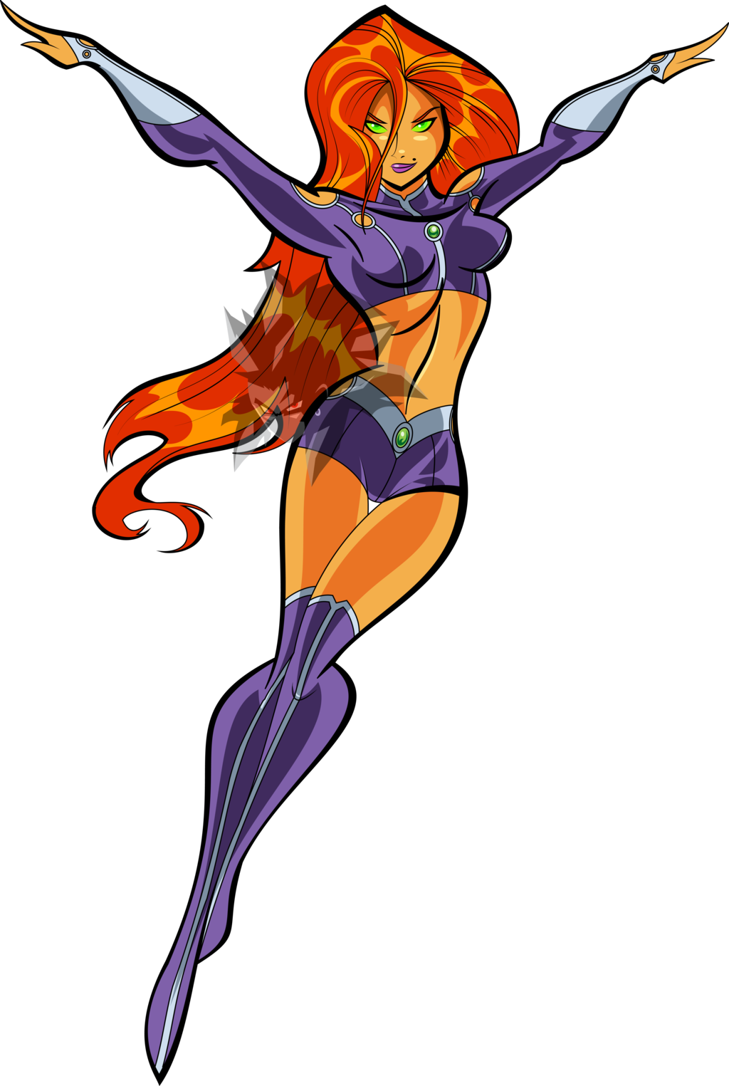 Raven Teen Titan Wallpaper - Bruce Timm Style Clipart (1024x1525), Png Download